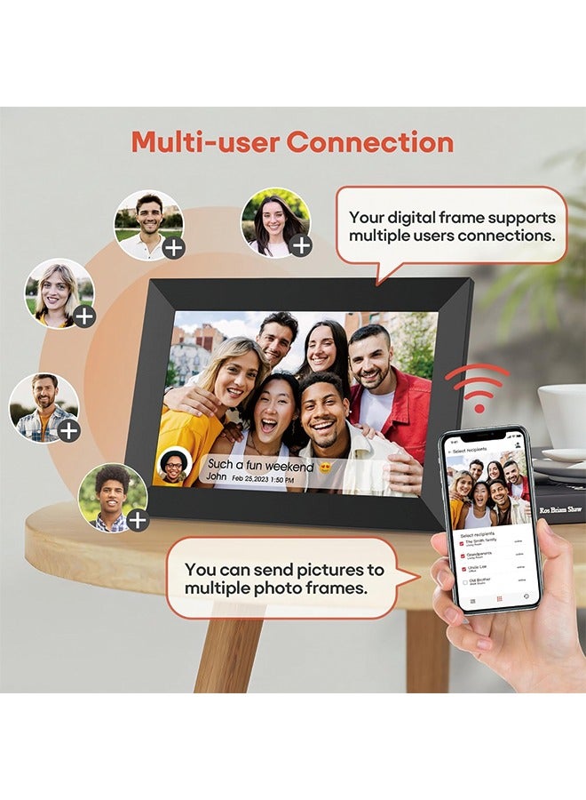 Frameo 10.1 Inch WiFi Digital Picture Frame, 1280x800 HD IPS Touch Screen Photo Frame Electronic, 32GB Memory, Auto-Rotate, Wall Mountable, Share Photos/Videos Instantly via Frameo App from Anywhere - Image 4