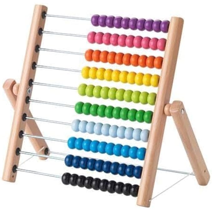ABACUS COLORED COUNTING BOARD WITH RINGS,