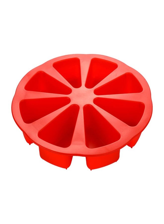 CdyBox Triangle Cavity Cake Mold Silicone Cake Mould 8 Hole Orange Shaped Pizza Pan for Ovens Microwaves DIY Baking Tool 2 Pieces - Image 5