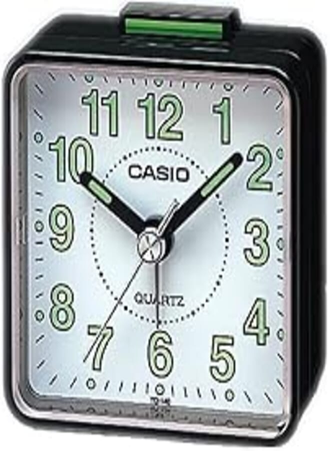 Casio TQ-140-1BDF Alarm Clock, Black