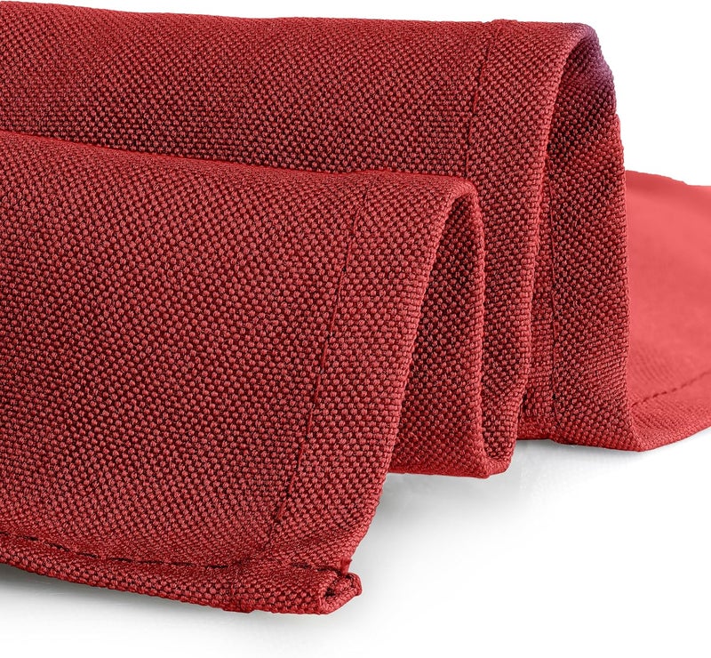 Gee Di Moda Red Square Tablecloth - 85 x 85 Inch, Heavy Duty, Wrinkle Resistant, Machine Washable, Ideal for Buffet Table, Parties, Wedding & More - Image 3