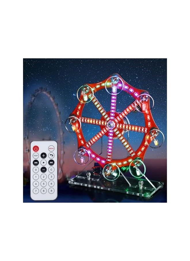 Excefore - Colorful Led Lights Smd Smt Soldering Practice Kit Rotating Led Ferris Wheel Diy Electronics Kit For Students College High School And Diy Enthusiasts Educational Fun - Image 1
