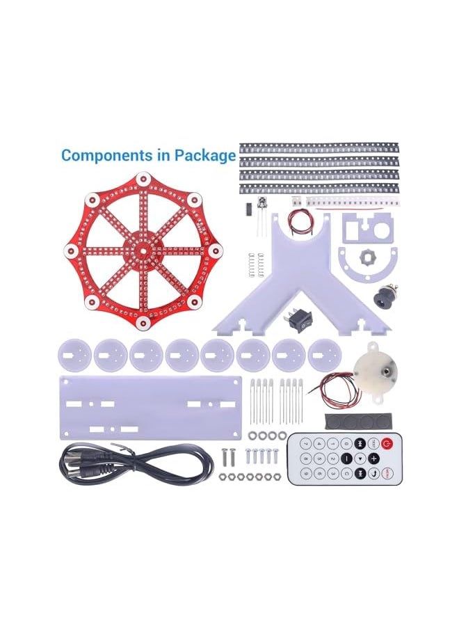 Excefore - Colorful Led Lights Smd Smt Soldering Practice Kit Rotating Led Ferris Wheel Diy Electronics Kit For Students College High School And Diy Enthusiasts Educational Fun - Image 1