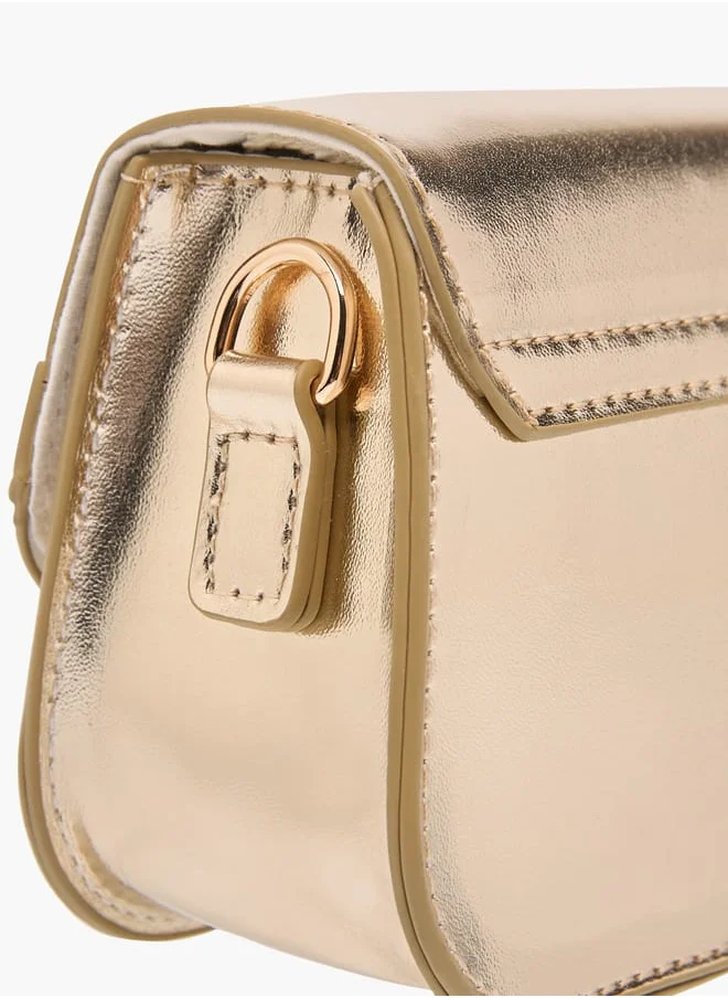 Flora Bella By Shoexpress Girls Butterfly Accent Crossbody Bag With Detachable Chain Strap And Flap Closure Ramadan Collection