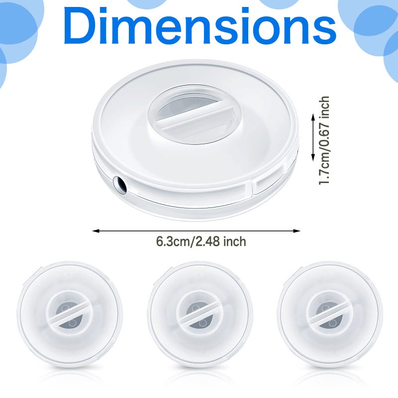Flutesan 9 Pcs Charging Cord Organizer Portable Charger Cord Holder Round Storage Cable Winder Retractable Cable Management Flexible USB Cable Reel for Home Office Classroom, Transparent - Image 2