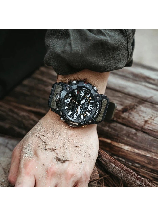 Casio G-SHOCK GG-B100-1A3DR Mudmaster Bluetooth Analog Digital Watch Mud Resistant Shock Resistant 200m Water Resistant Sensor Watch LED Backlight World Time Stopwatch Countdown Timer Alarms Auto Calendar - Image 5
