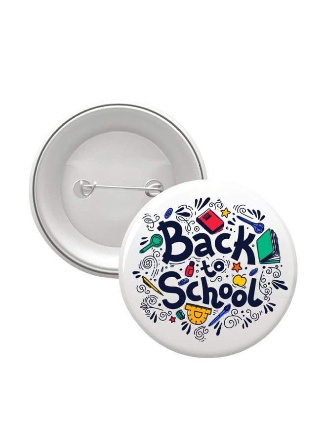 برينت شوب فور مي شارة العودة إلى المدرسة - إكسسوار مرح وملون للأطفال - مثالي للحقائب المدرسية والزي المدرسي والهدايا - Image 1