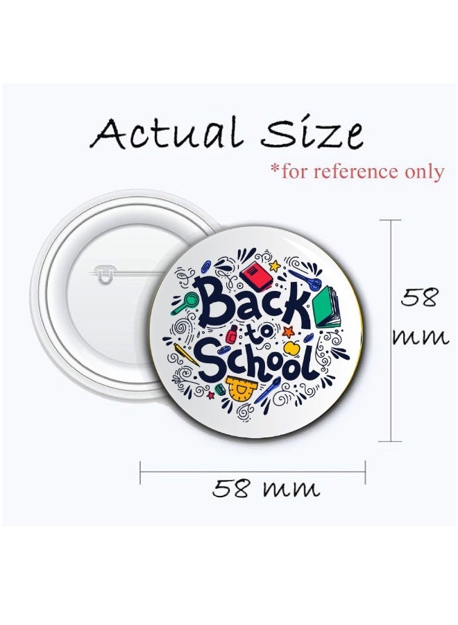 برينت شوب فور مي شارة العودة إلى المدرسة - إكسسوار مرح وملون للأطفال - مثالي للحقائب المدرسية والزي المدرسي والهدايا - Image 2