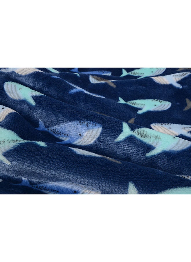 Plush Blanket With Sherpa Backing Whale