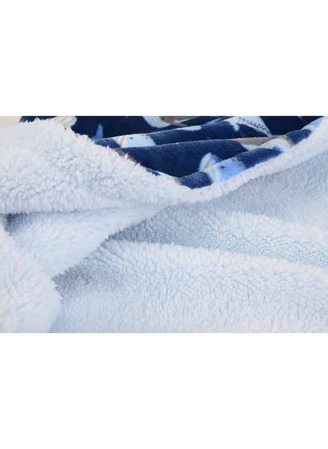 Plush Blanket With Sherpa Backing Whale