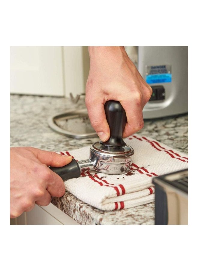 NIBEMINENT 53mm Coffee Tamper with Spring Loaded Handle Silver/Black - Image 5