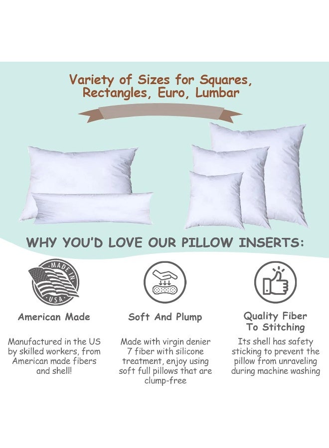 Pillowflex Synthetic Down Pillow Insert - 20x26 Down Alternative Pillow, Ultra Soft Standard Bed Sleeping Pillow, Large Rectangle Sham - 1 Decorative Pillow Form - Image 5
