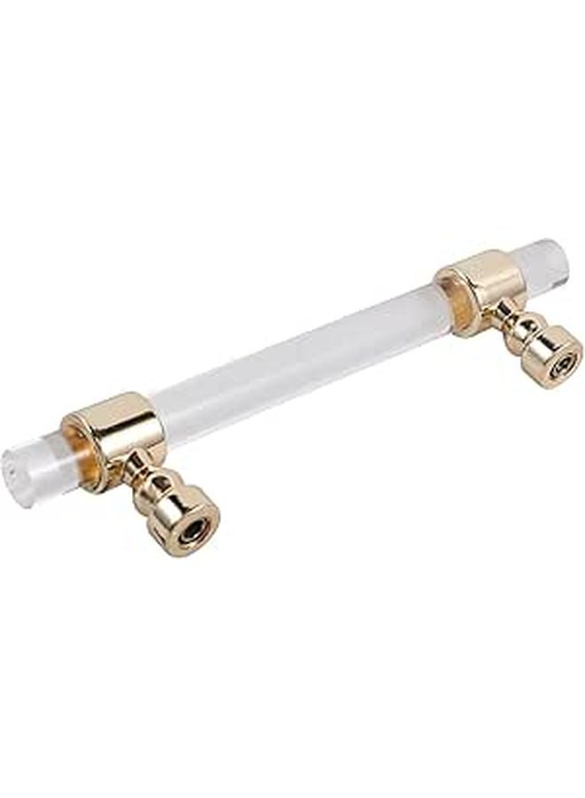 Silver Acrylic Cabinet Handle 96mm Hole Center 139mm Length Kitchen Drawer Pull - Image 1