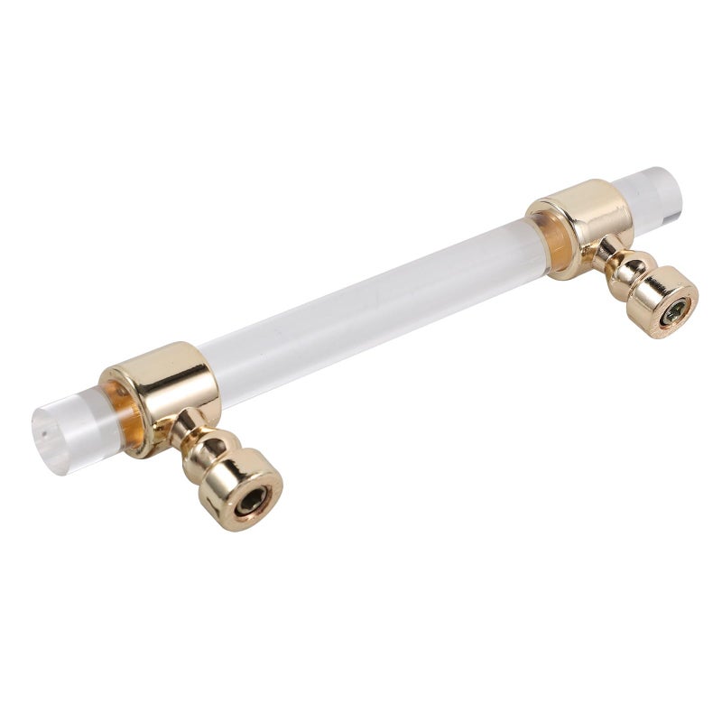 Silver Acrylic Cabinet Handle 96mm Hole Center 139mm Length Kitchen Drawer Pull - Image 2