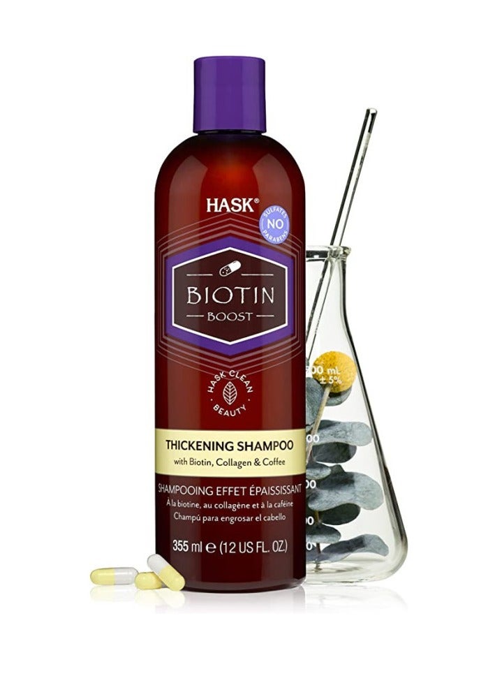 HASK Biotin Boost with Collagen and Coffee Thickening Hair Shampoo 355ml