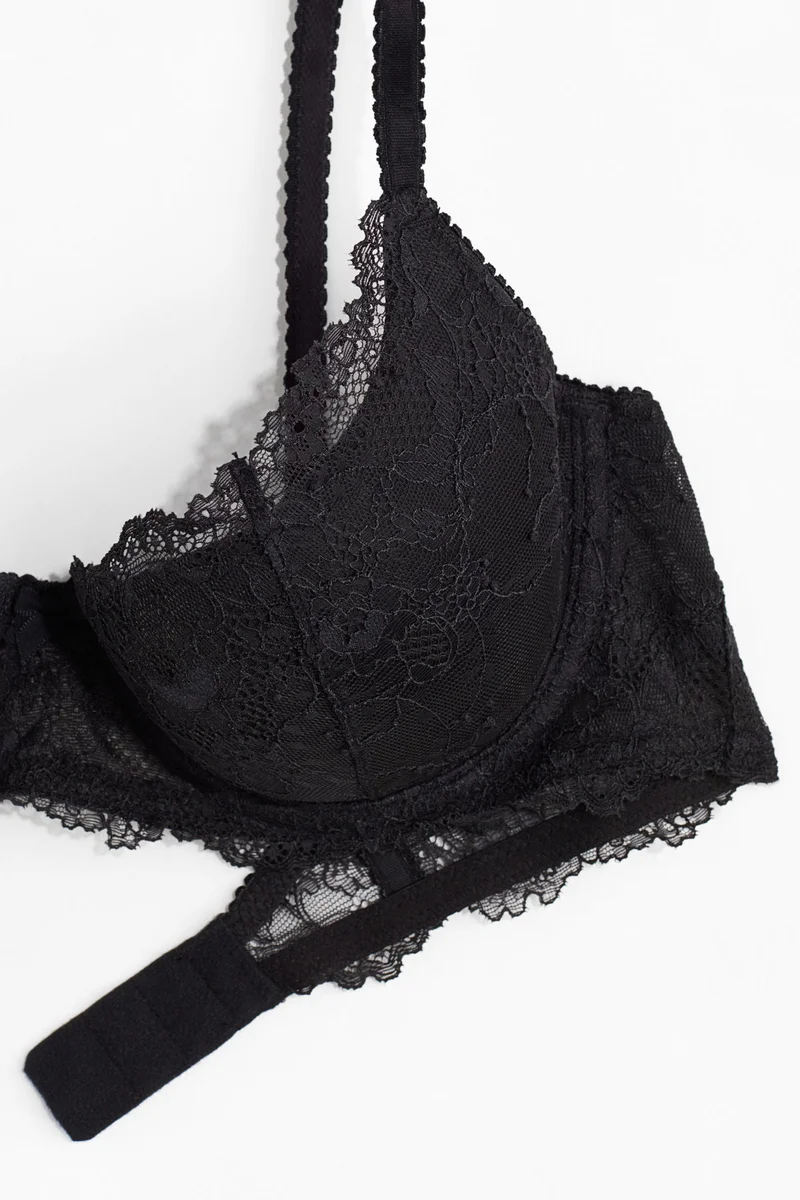 H&M Padded Underwired Demi Lace Bra
