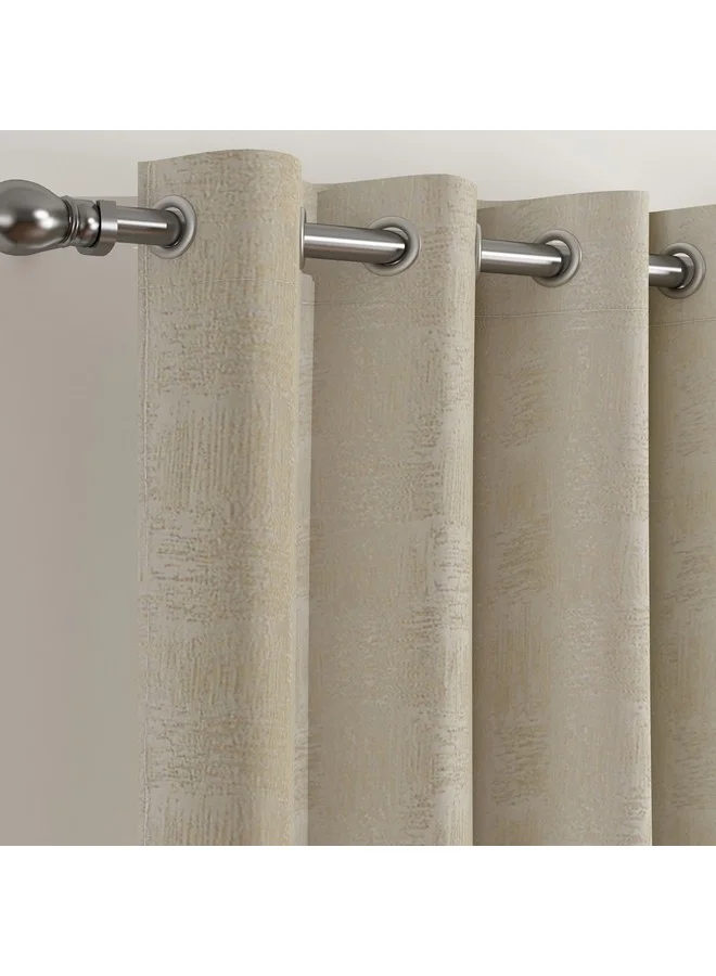 هوم بوكس طقم ستائر جاكار مطرزة ريو قطعتين  ×  سم