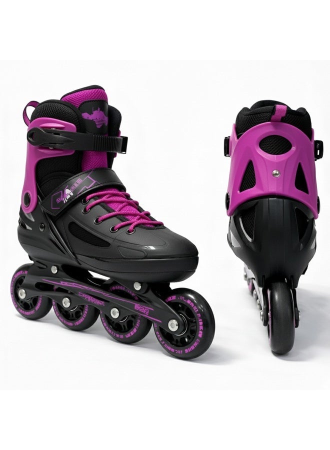OVERS Inline and Roller Skates Shoes with All Wheels LED Lights Complete Set include Helmet and Protection - Image 4