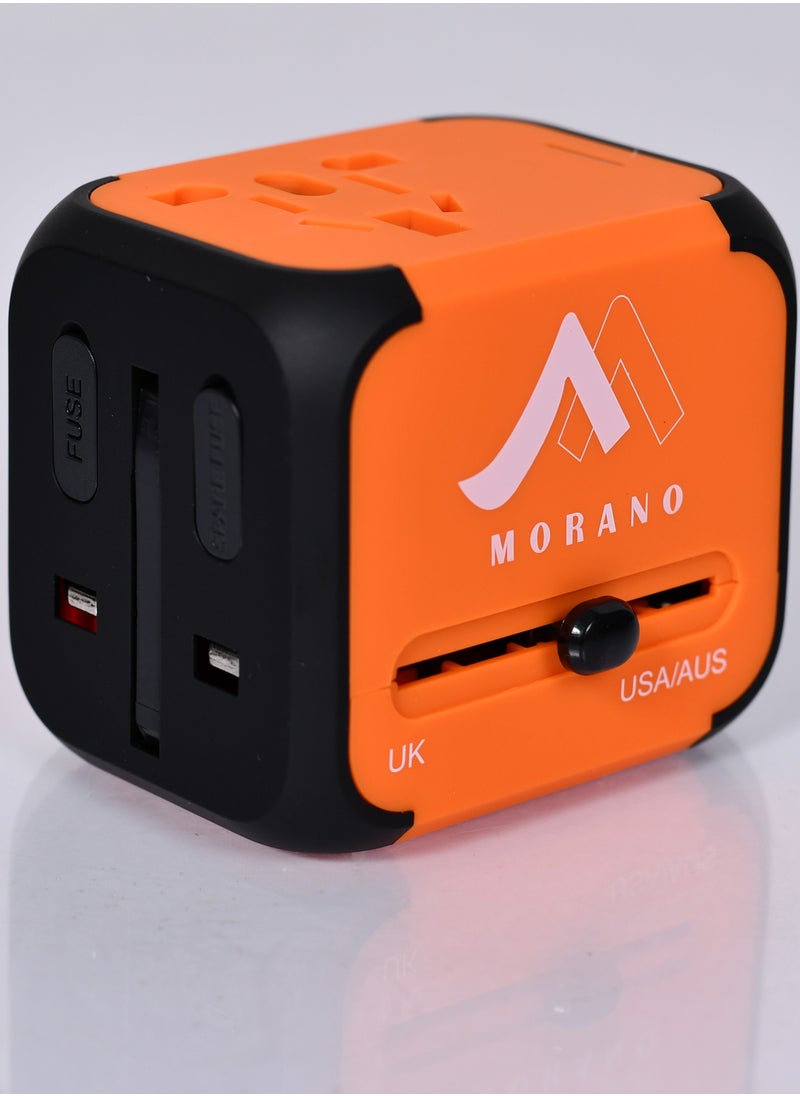 Universal plug adapter for worldwide travel, USB socket adapter, safe and portable universal travel socket
