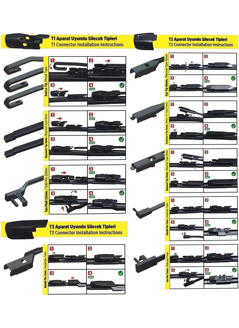 Automix - VETTE PLUS Multifit 660mm Wiper Suitable for 10 Arms - 1 Piece - Image 1