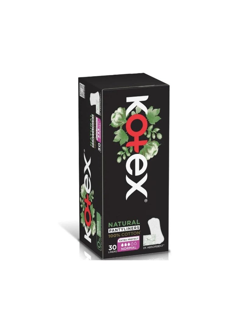 كوتكس فوط صحية كوتكس يومية قطنية طبيعية 30 فوطة - Image 1