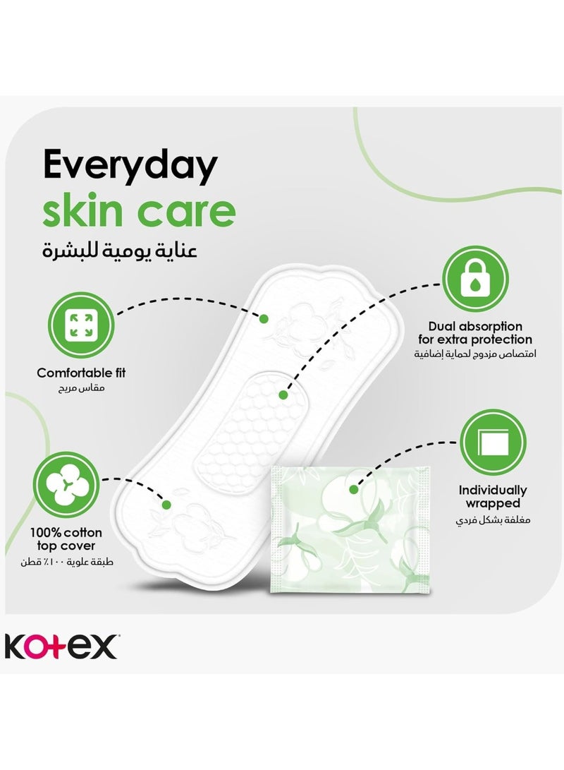 كوتكس فوط صحية كوتكس يومية قطنية طبيعية 30 فوطة - Image 2