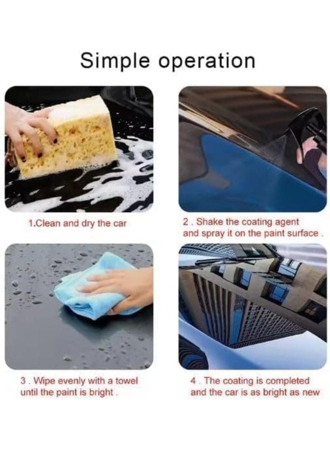 Generic Ceramic Coating - Car Wax Spray - Waterless Car Wash & Wax - Hydrophobic Top Coat Polish & Polymer Paint Sealant  - Image 4