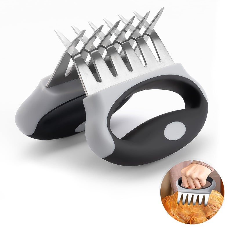 lisnoway Lisnoway Meat Claws for Shredding Metal Set of 2 Tools Chicken Shredder Meat Shredder Claws BBQ Shredding Claws Pulled Pork Bear Claws Pork Shredding Claws Shred Cut Meats 