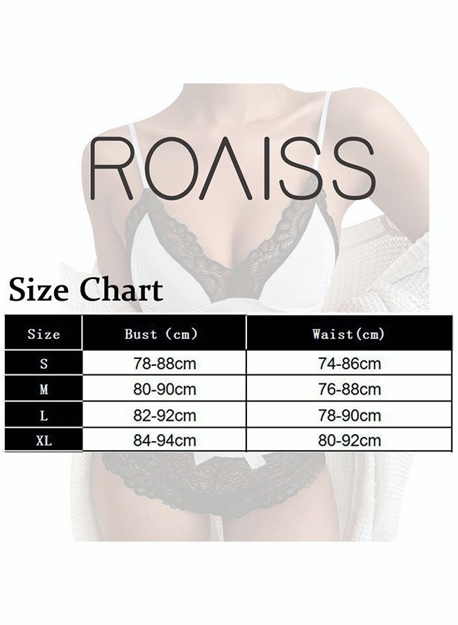 NIBEMINENT Women's Fashion Bra Suit Lace Splice Underwear Combination Removable Cushion Adjustable Shoulder Strap Set - Image 3