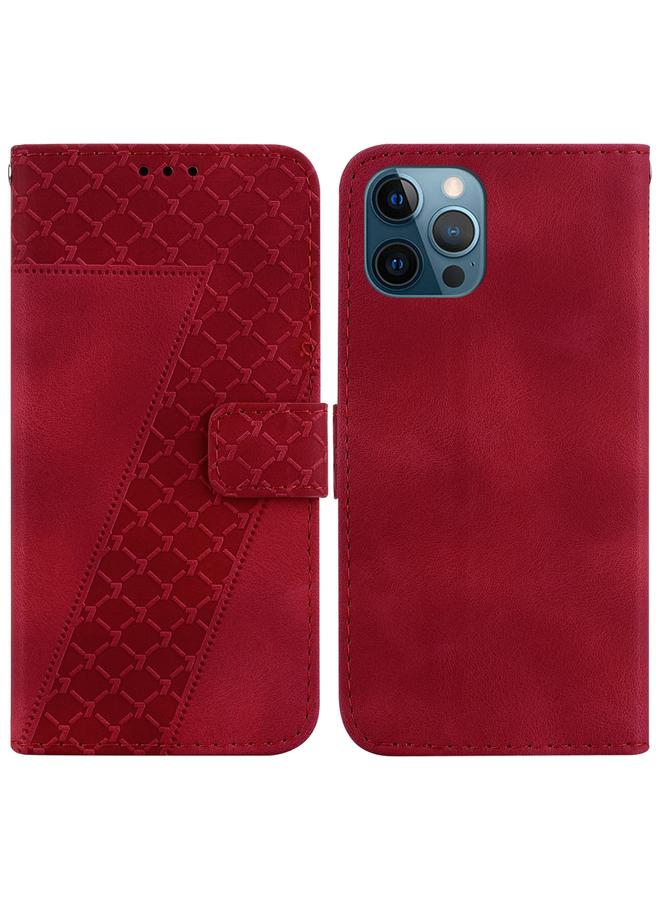 Zaboon Case For iPhone 12 Pro Max Seven-shaped Embossed Leather Phone Case - Image 1