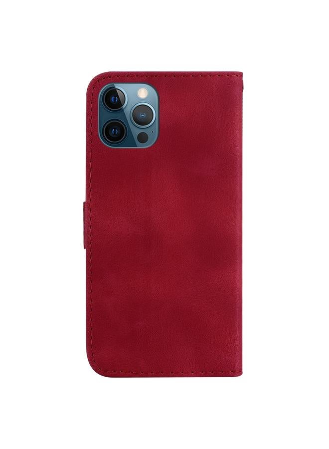 Zaboon Case For iPhone 12 Pro Max Seven-shaped Embossed Leather Phone Case - Image 3