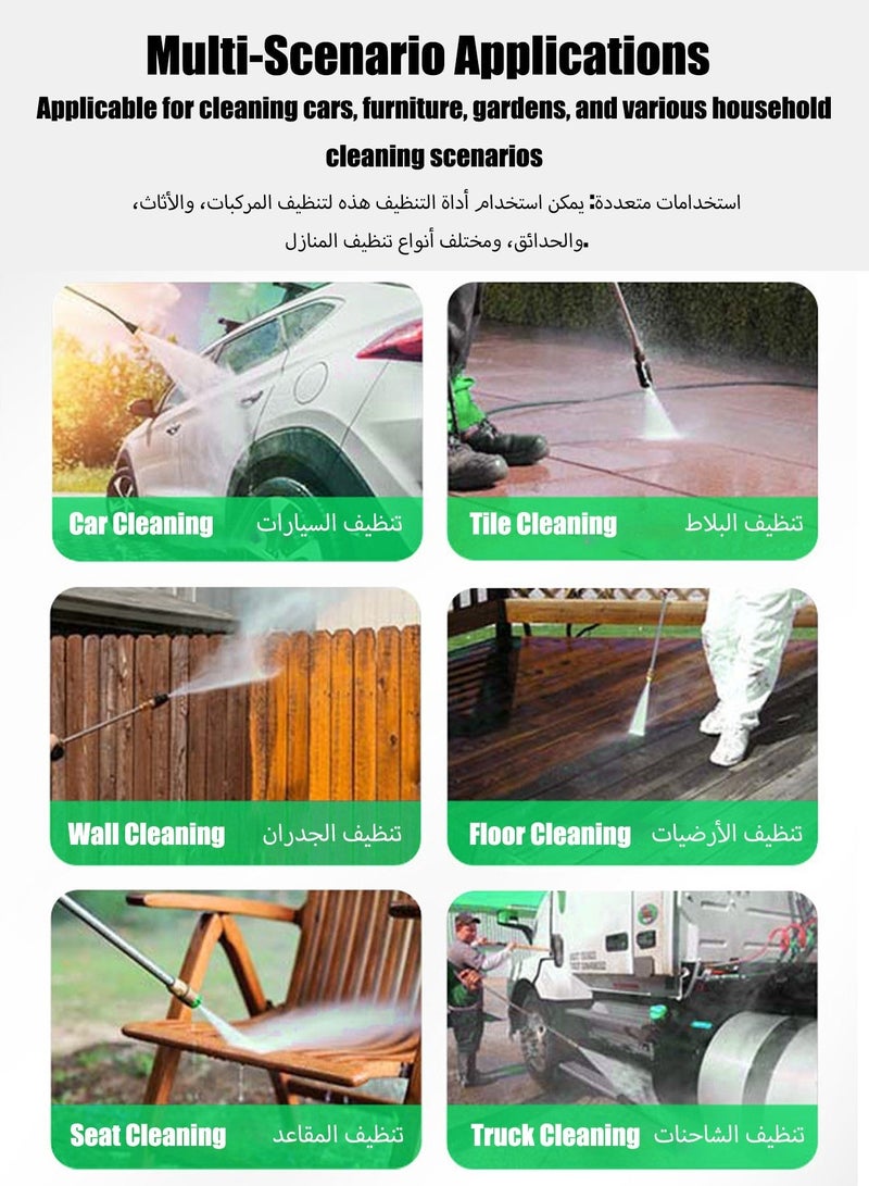 WEMART Electric Pressure Power Washer 1400W,2.5 Gpm Electric Pressure Washer With Foam Spray Bottle,35-Ft Gfci Water-Safe, Power Cord,Suitable For Car/Fence/Driveway/Patio/Home Cleaning,Green water pressure washer pump - Image 5