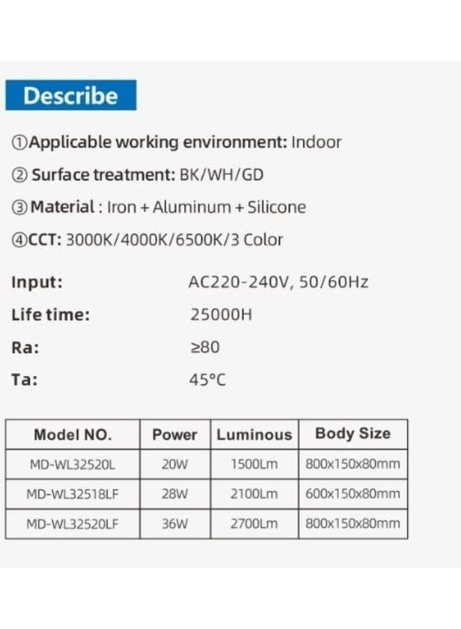 Modern LED Wall Light – MD-WL325 Series | Minimalist Bedroom & Living Room Lamp - Image 3