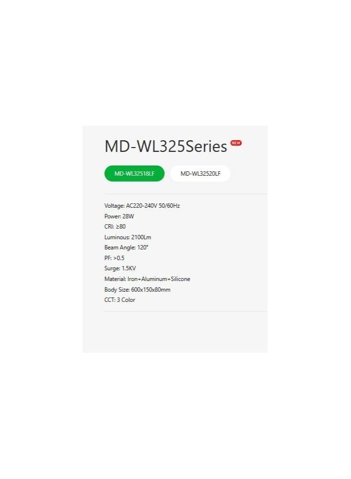 Modern LED Wall Light – MD-WL325 Series | Minimalist Bedroom & Living Room Lamp - Image 2