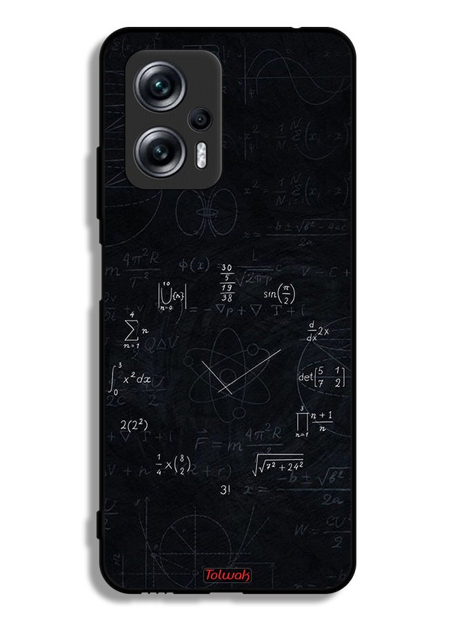 Tolwak Xiaomi Redmi Note 11T Pro 5G Protective Case Cover Maths Clock - Image 2