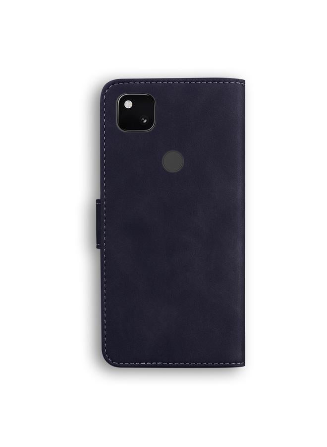 Zaboon Case For Google Pixel 4a 4G Skin Feel Pure Color Flip Leather Phone Case - Image 3