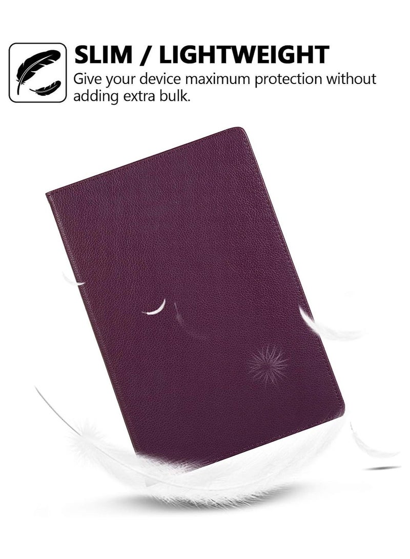 غطاء ذكي لجهاز Samsung Galaxy Tab S7 2020، جراب Techcircle Slim Folio Rotating Stand مع خاصية الإيقاظ/السكون التلقائي، جراب جلدي متعدد الزوايا للعرض - Image 5