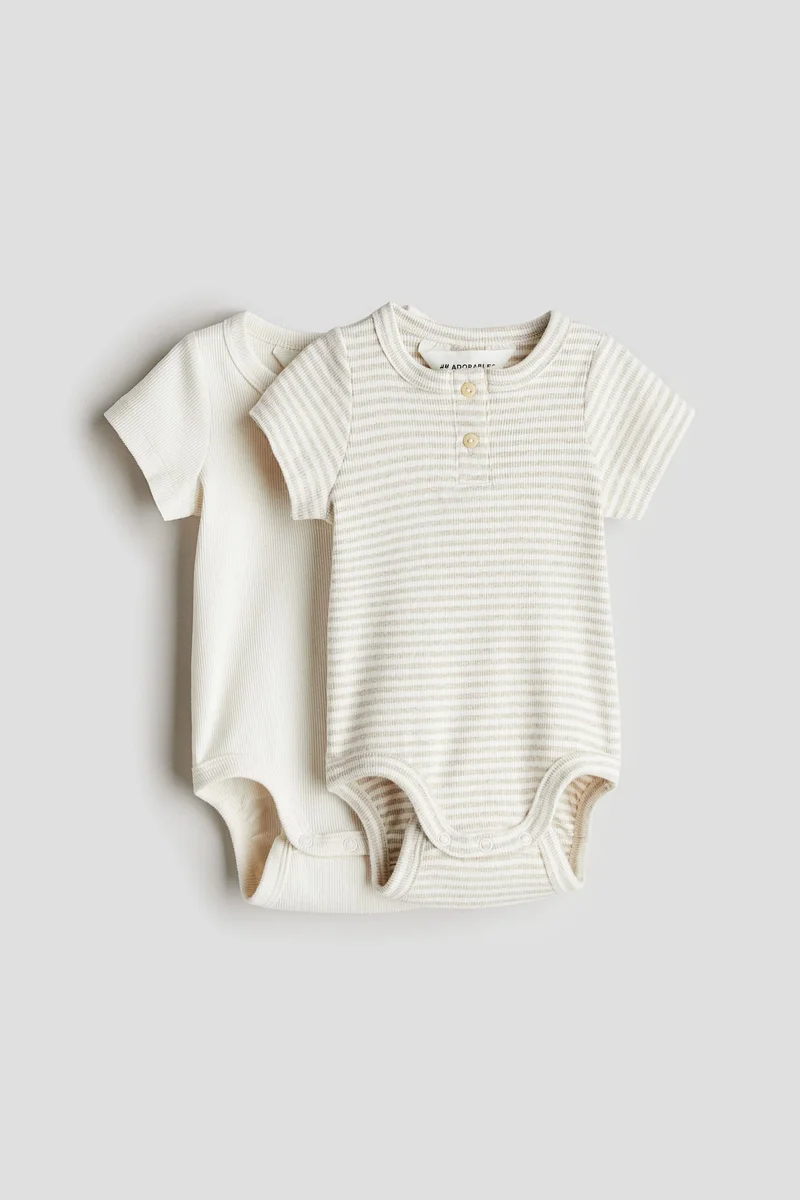 H&M 2-pack Henley bodysuits