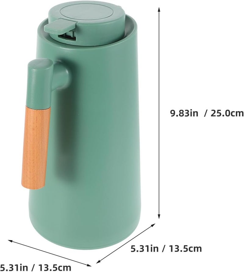 Thermal Coffee Carafe with Spout 34oz Insulated Water Jug Glass Liner Hot Beverage Flask Tea Pitcher for Home and Office Use - Image 2