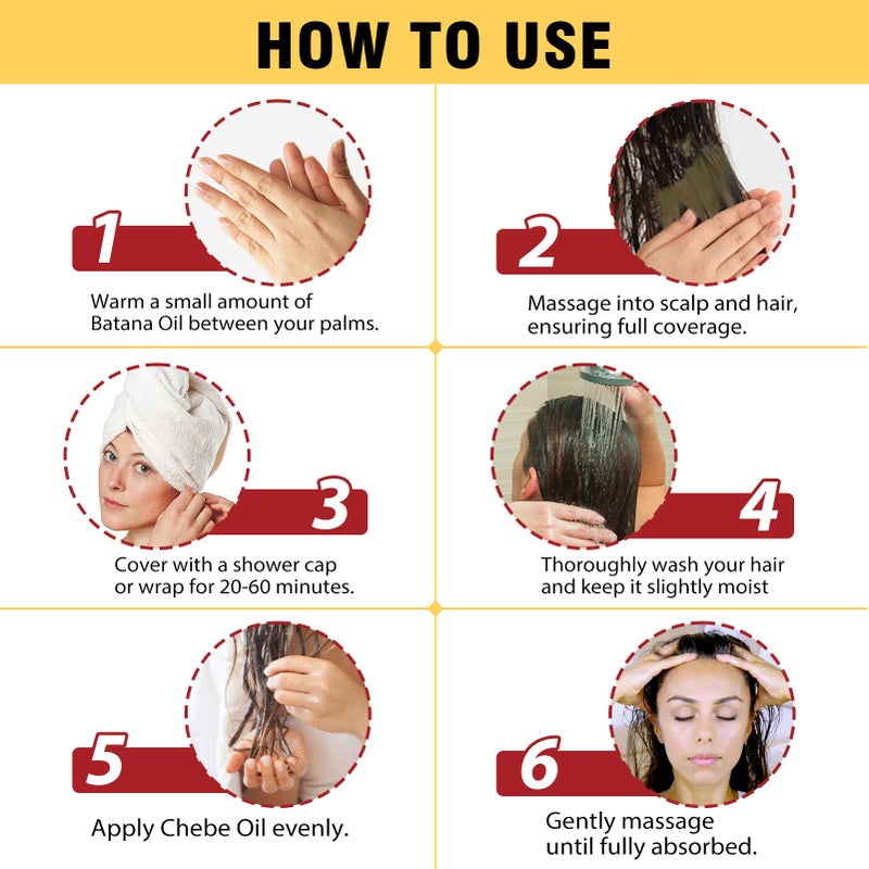 Goiple Raw Batana Oil for Hair Growth Bantana Natural Hair Growth Oil, Natural Chebe Hair Oil for Hair Growth Organic African Chebe Powder & Oil Moisturizer for Scalp, Hair Growth Oil Set for All Hair Types - Image 5