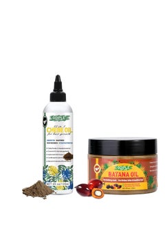 Goiple Batana Oil for Hair Growth Batana Hair Oil for Healthy Hair, Organic Hair Growth Batana Oil for Damaged Hair Repair (chebe oil & jar batana oil-pcs)  - Image 1