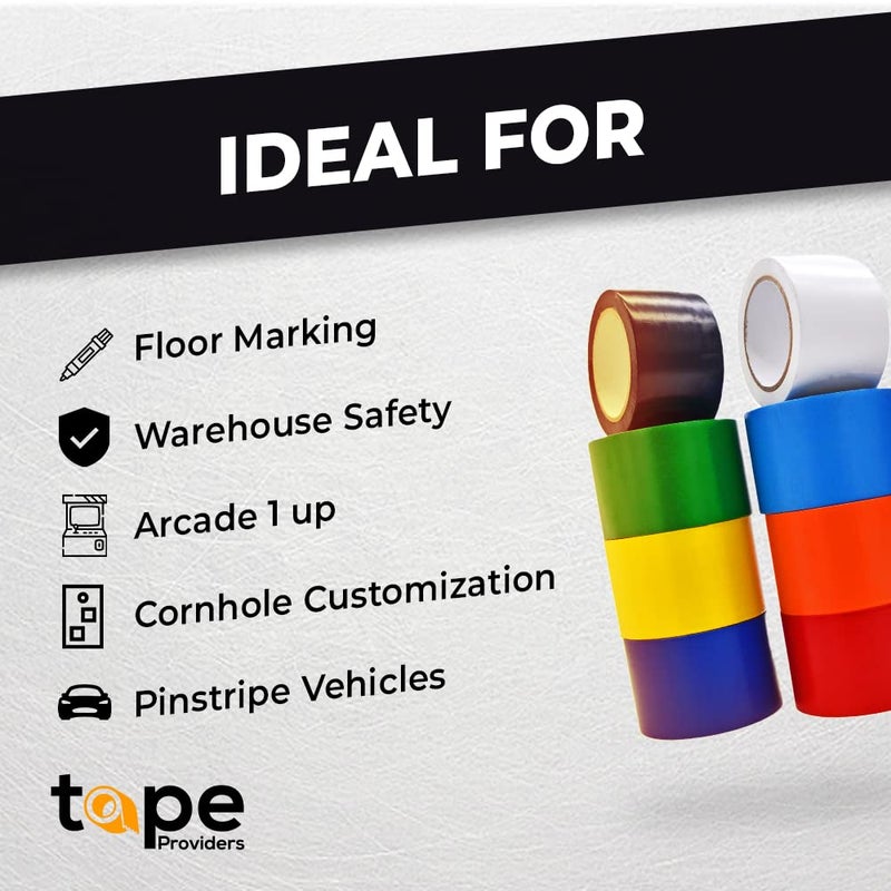 WOD Tape شريط تزيين الفينيل الأحمر WOD VTC365، 2 بوصة × 36 ياردة. لتحديد أرضية صالة الألعاب الرياضية، الحرف، وتزيين Arcade1Up، المركبات والمزيد - Image 3