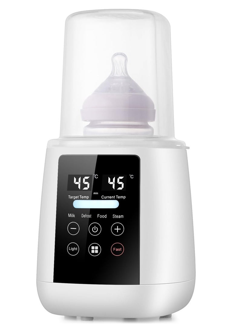 SOLARAE Baby Bottle Warmer, Fast Baby Milk Warmer with Accurate Temperature Control for Breastmilk or Formula, 48H Thermostat, with Defrost, Night Light, Heat Baby Food Jars Function, White - Image 1