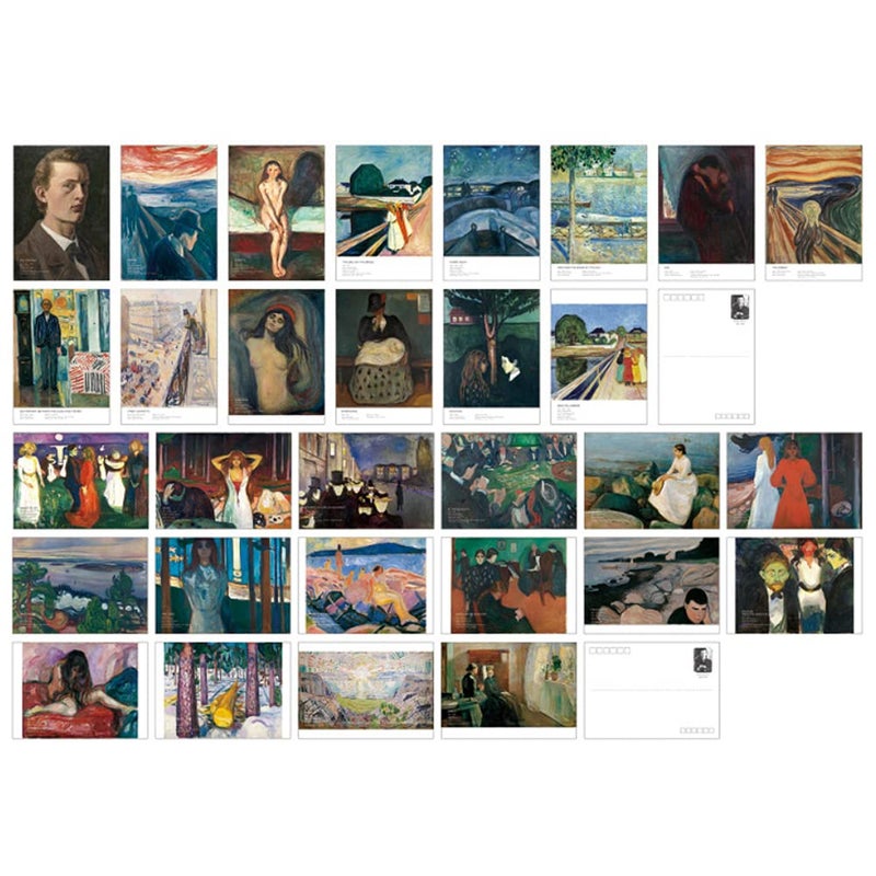 HOSTEESSCHOICE Beautiful Art Postcards set of 30 Edvard Munch Post card variety pack Famous Painting Scenery,4 x 6 Inches - Image 4