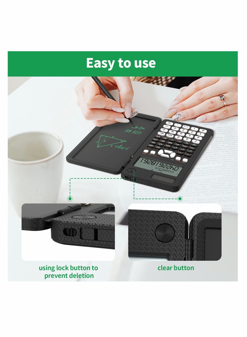 SYOSI Engineering Scientific Calculator with Writing Tablet Upgraded 991MS, with Solar Battery, 349 Functions, Professional Portable Foldable Calculator Notepad for Students Teacher Engineer - Image 4