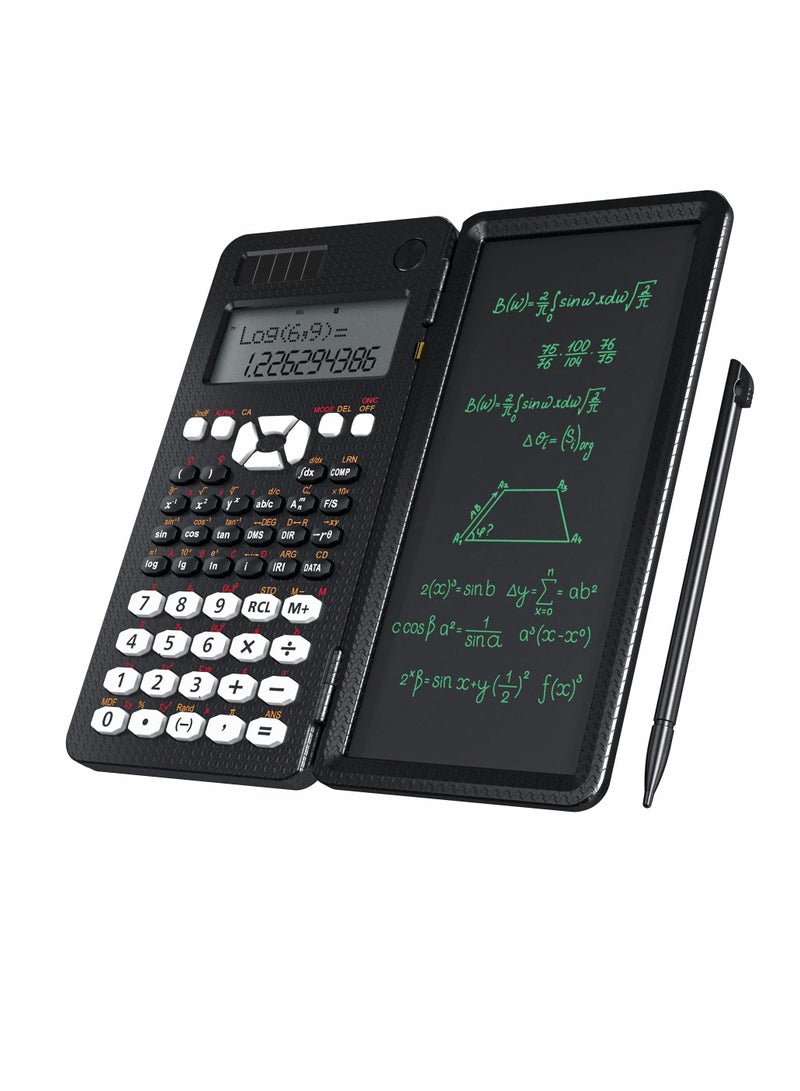 SYOSI Engineering Scientific Calculator with Writing Tablet Upgraded 991MS, with Solar Battery, 349 Functions, Professional Portable Foldable Calculator Notepad for Students Teacher Engineer - Image 1