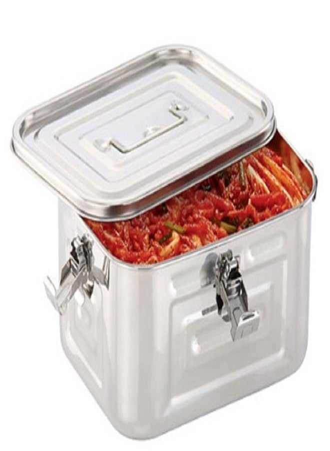 كيتشين فلاور وعاء تخزين طعام الكيمتشي مستطيل الشكل مصنوع من الفولاذ المقاوم للصدأ من كيتشن فلاور (8 لتر / 271 أونصة / 12 بوصة) - Image 2