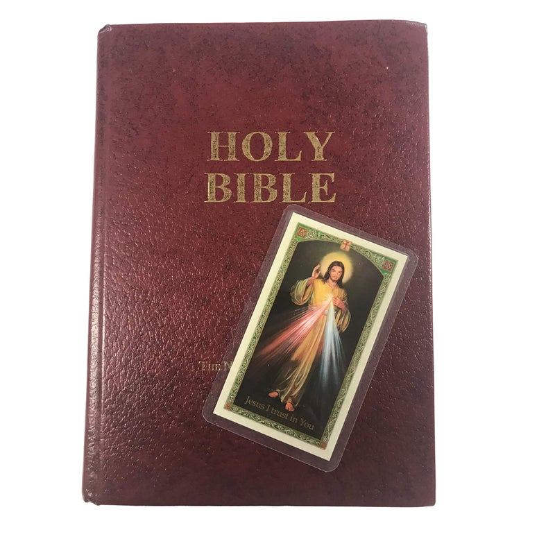 H HOLLY LINES Holly Lines Five-Pack Divine Mercy Image Laminated Holy Cards with Full Chaplet, Pack of Five Detailed Color Divine Mercy Holy Prayer Cards with St. Faustinas Chaplet Prayer for Religious Gifts - Image 5