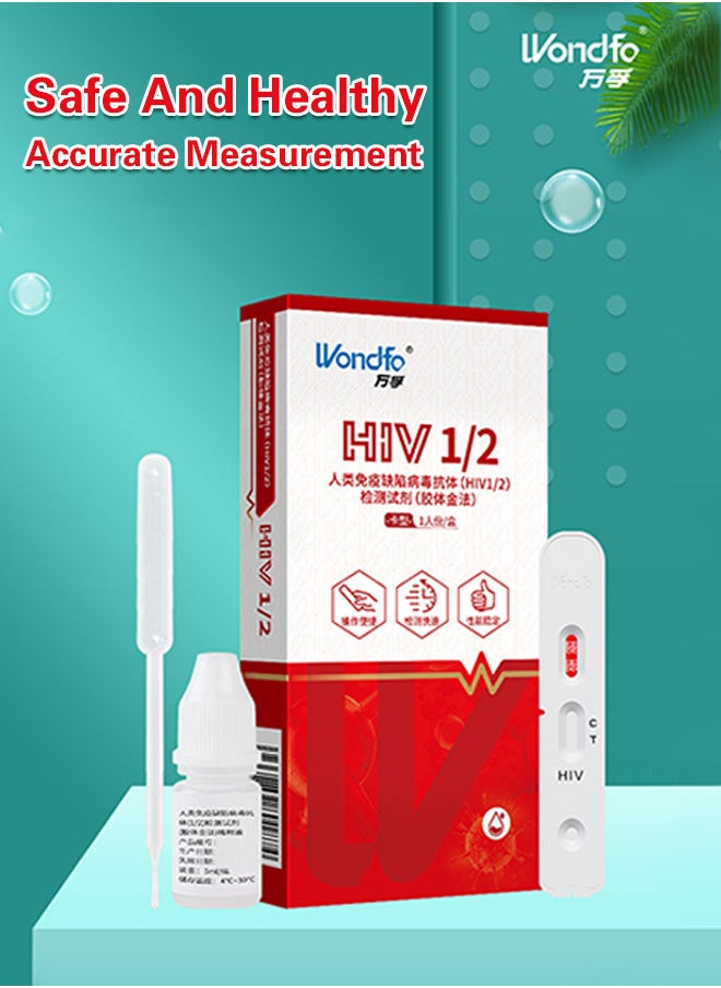 Wondfo HIV home test kit, 1/2 Rapid Antibody Test Kit at home HIV test strip  - Image 1
