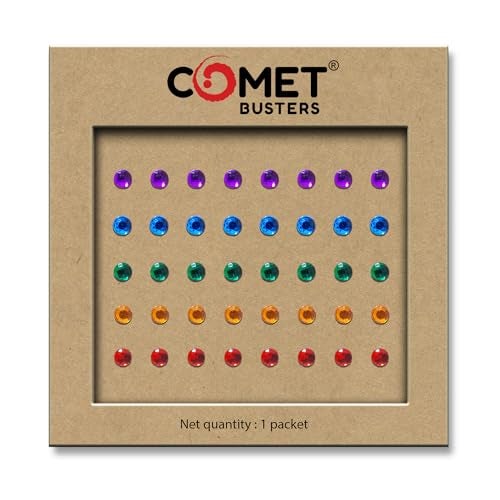 Comet Busters Beautiful Multicolor Stone Bindi (4mm) (BIN1016) - Image 5